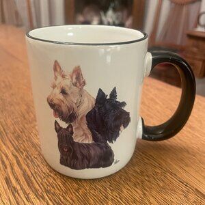 Scottish Terrier Themed Coffee Cup Mug by Porcelain by Rosalinde